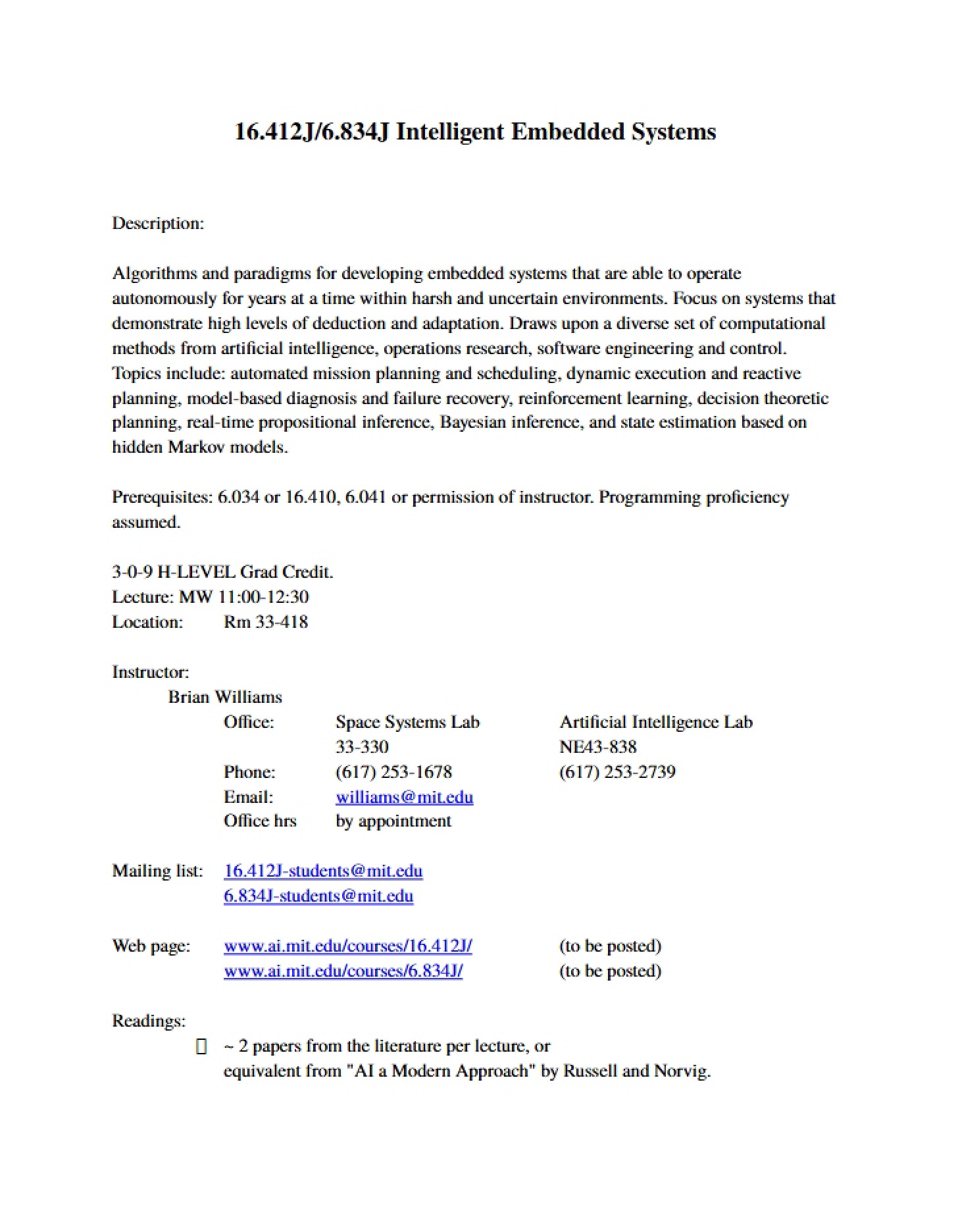 Embedded Systems with Intelligence - 2 Pages