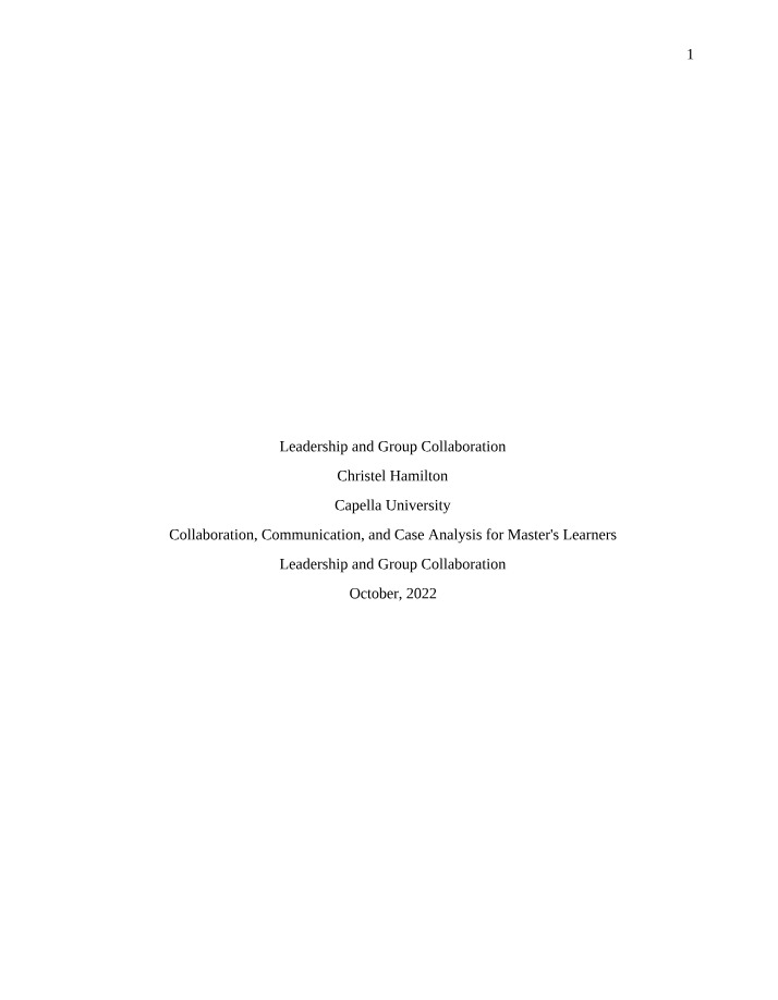 Collaboration and Leadership for Healthcare Projects