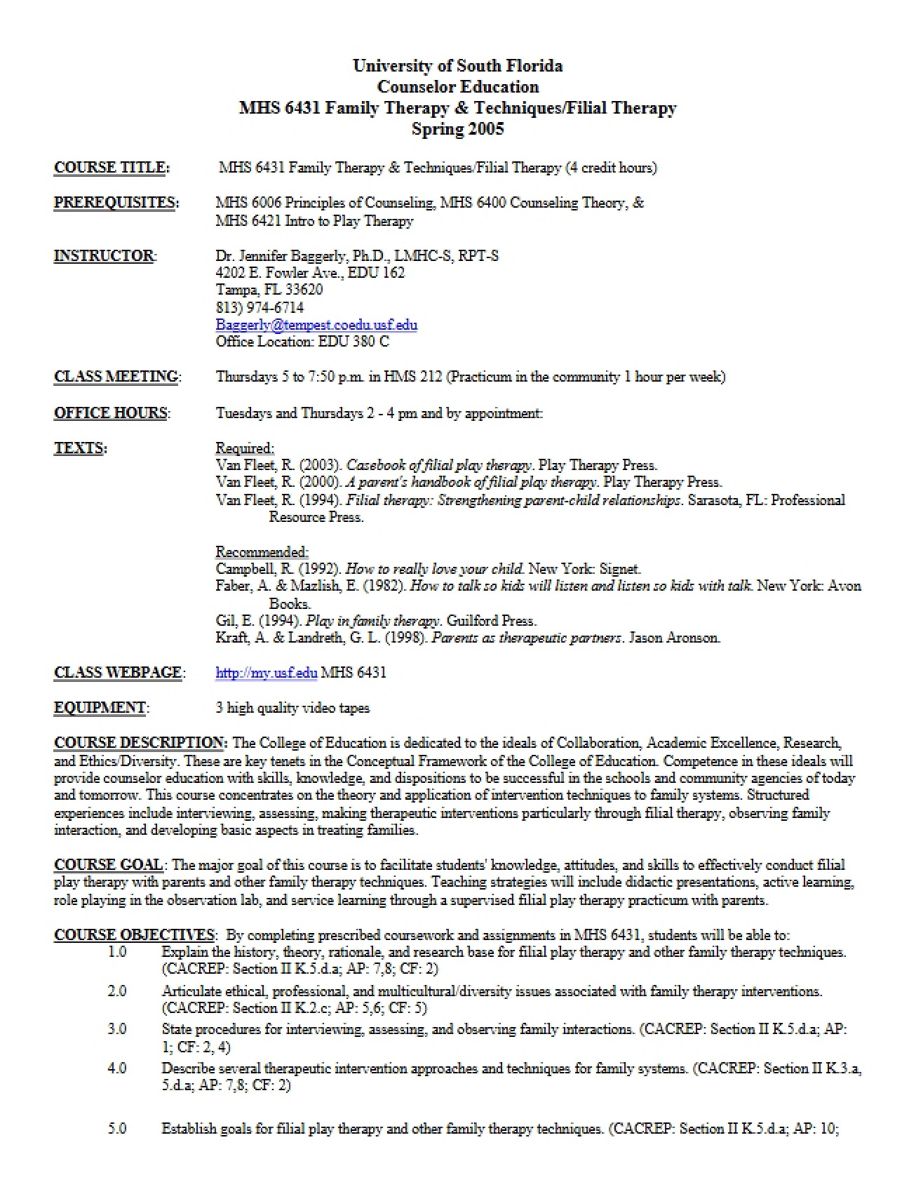Course Syllabus Document