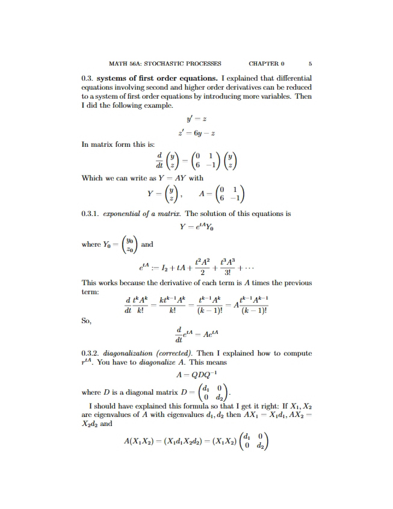 Stochastic Processes Materials - Part I