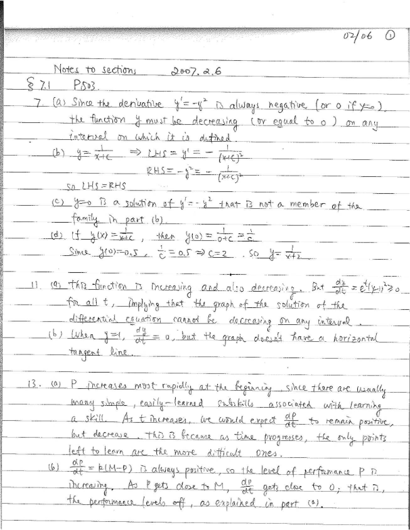Solutions to Selected Calculus Exercises