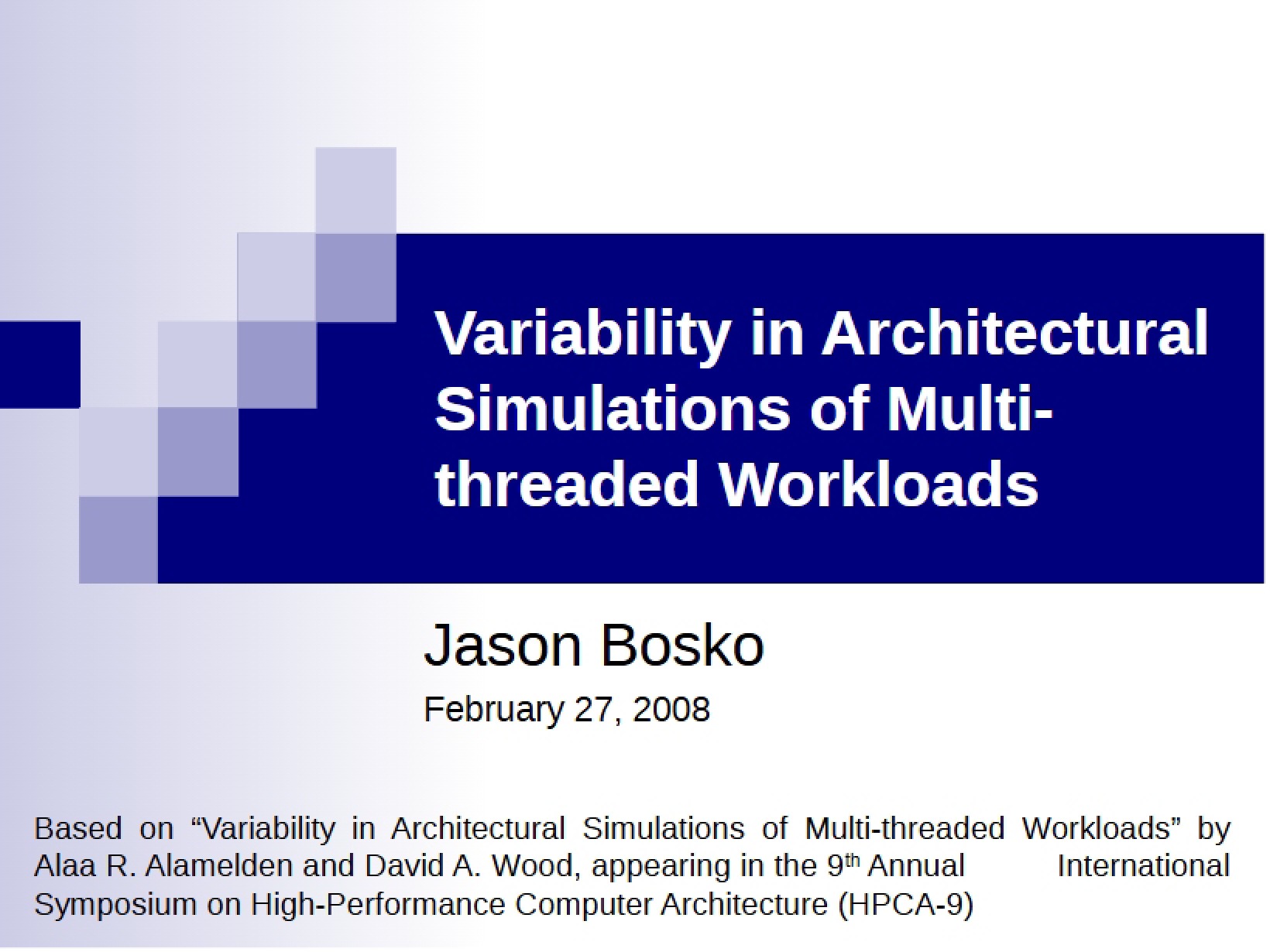 Architectural Variability
