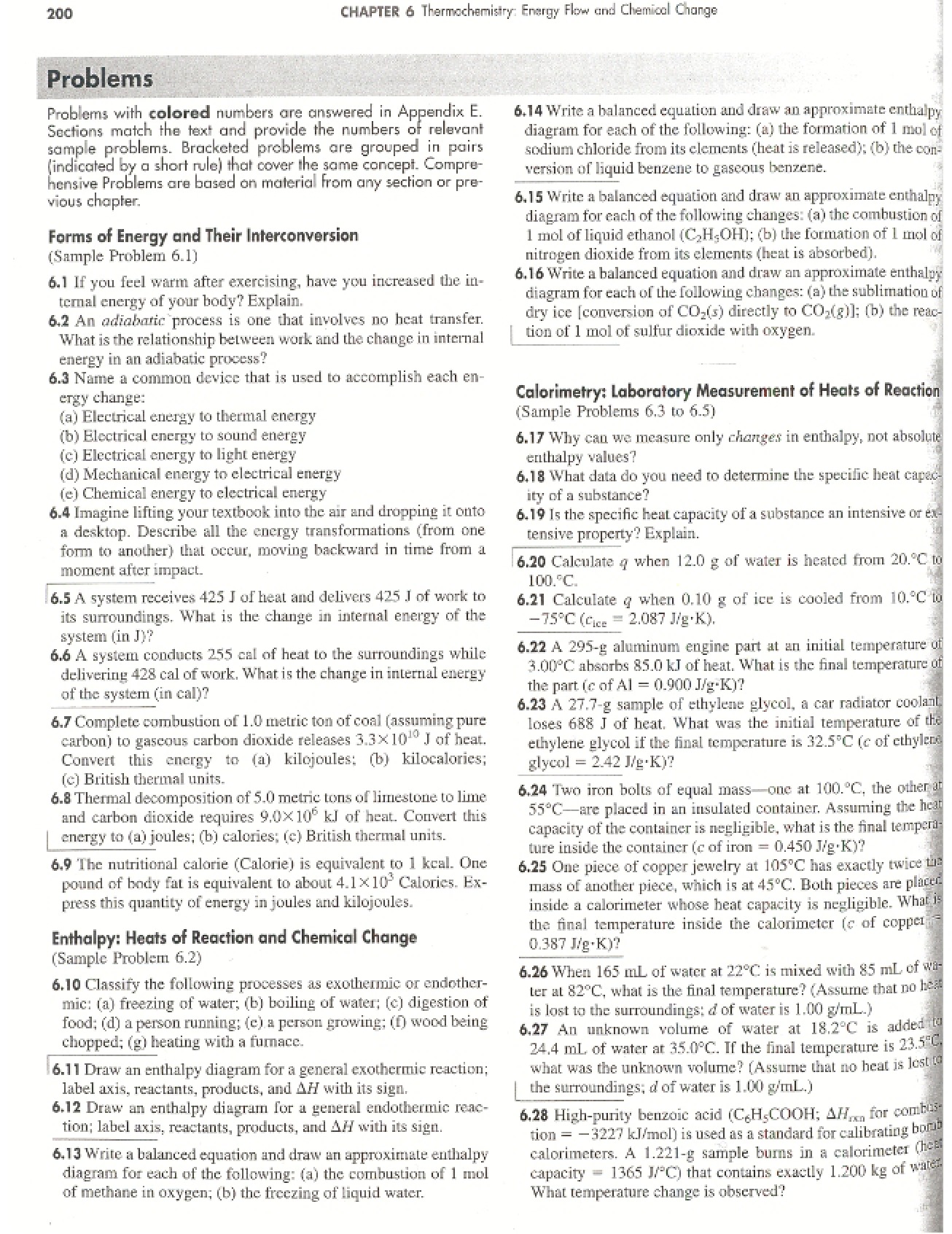 Practice Problems on Thermodynamics