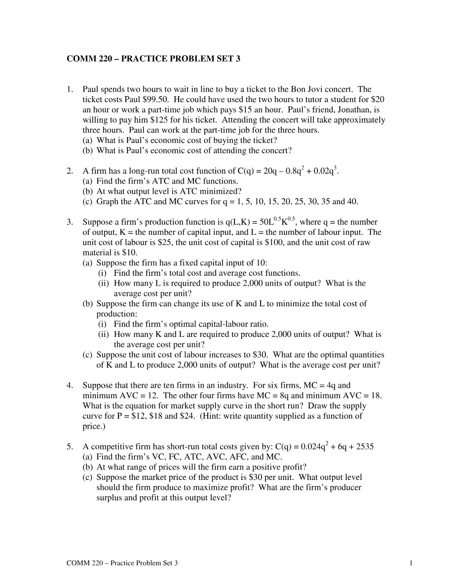Problem Set 3 (Practice) - COMM 220