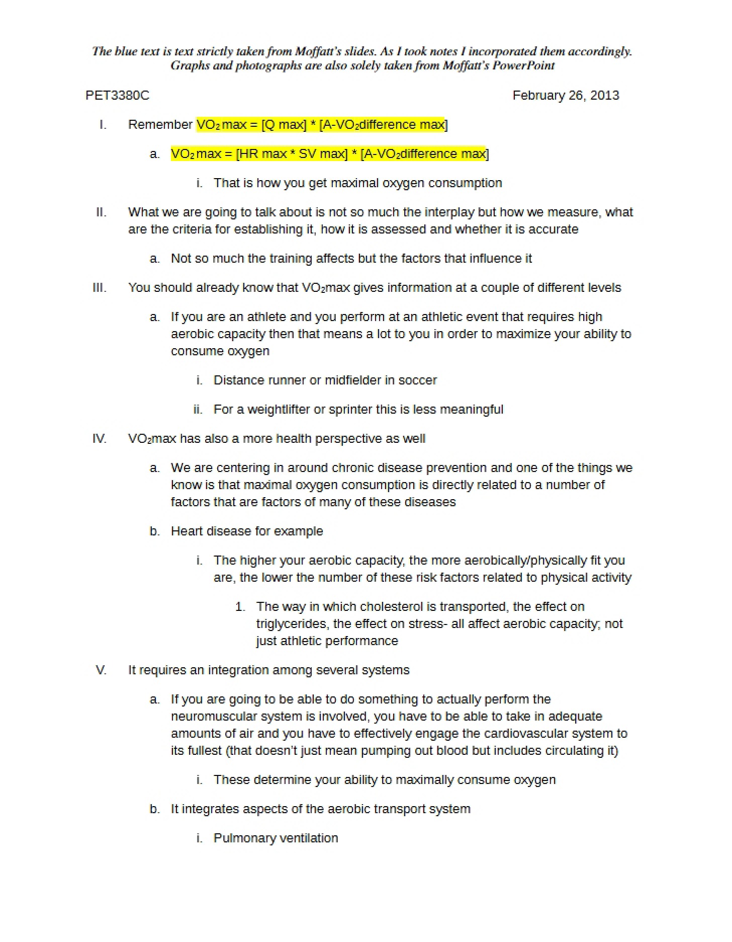 Class Notes