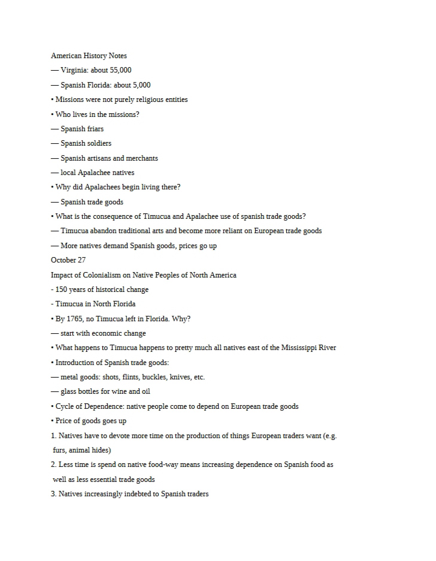 Summary of Key Events in the US Historical Record