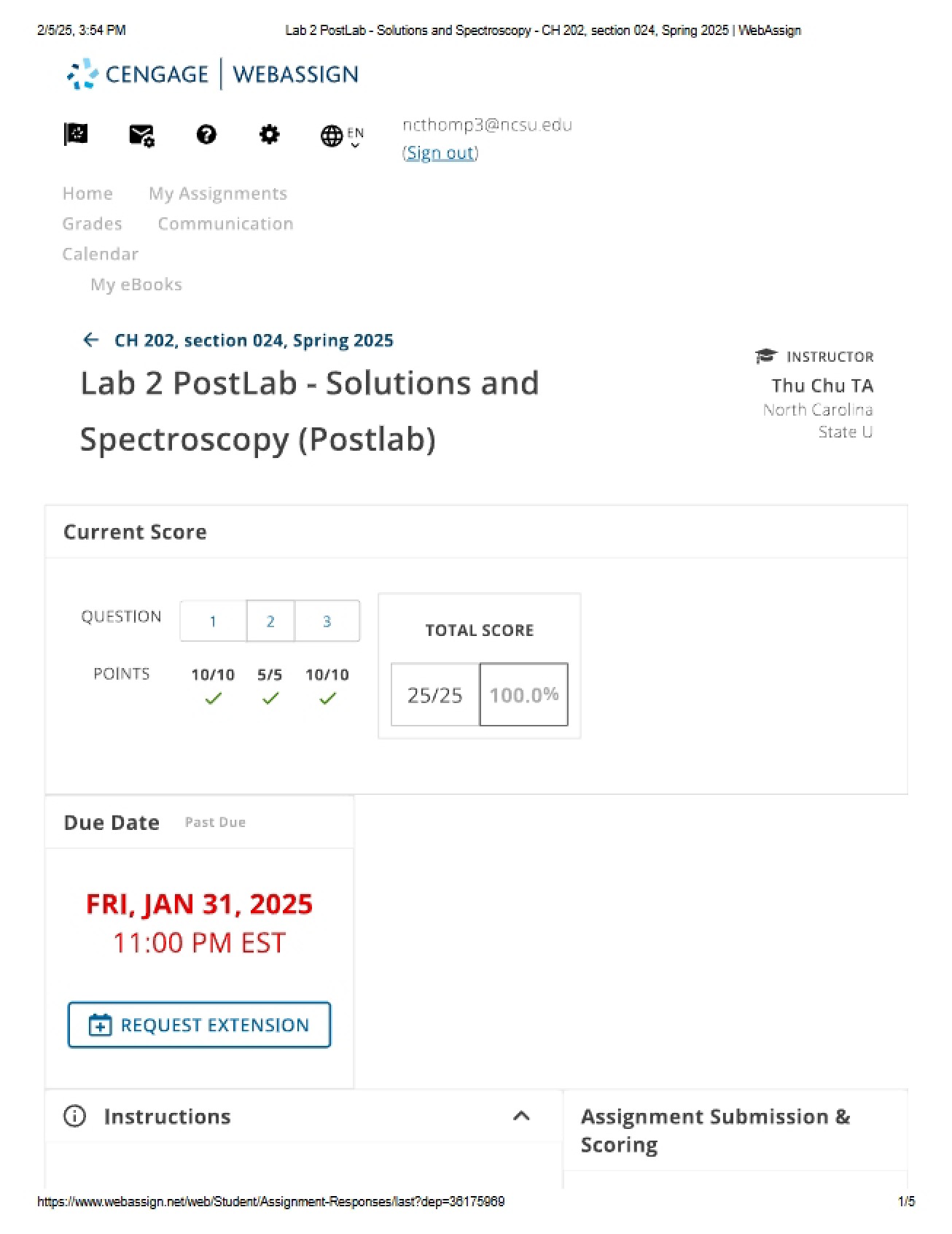 Solutions and Spectroscopy Post Lab 2