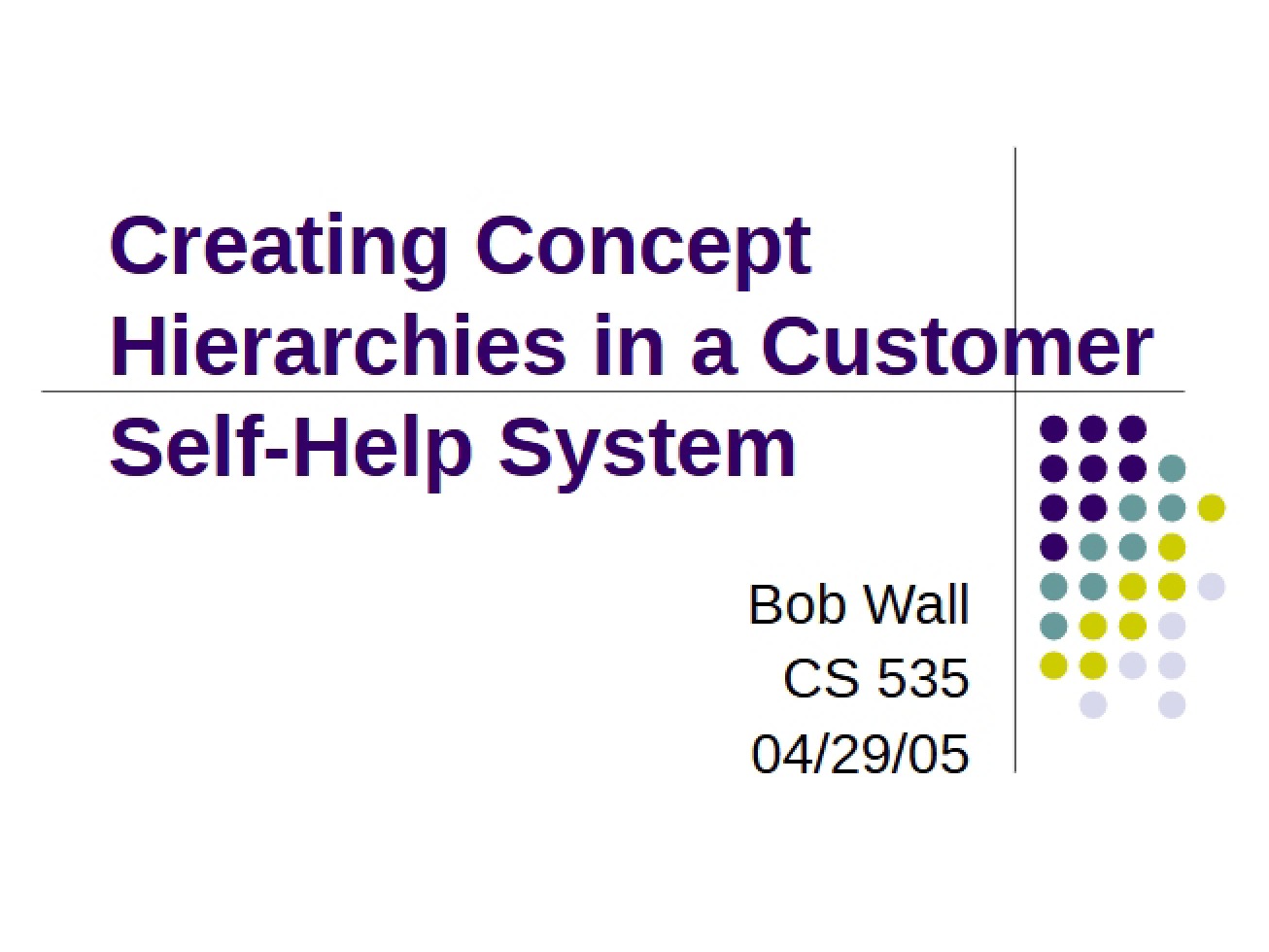 Self Help System Concept Hierarchies