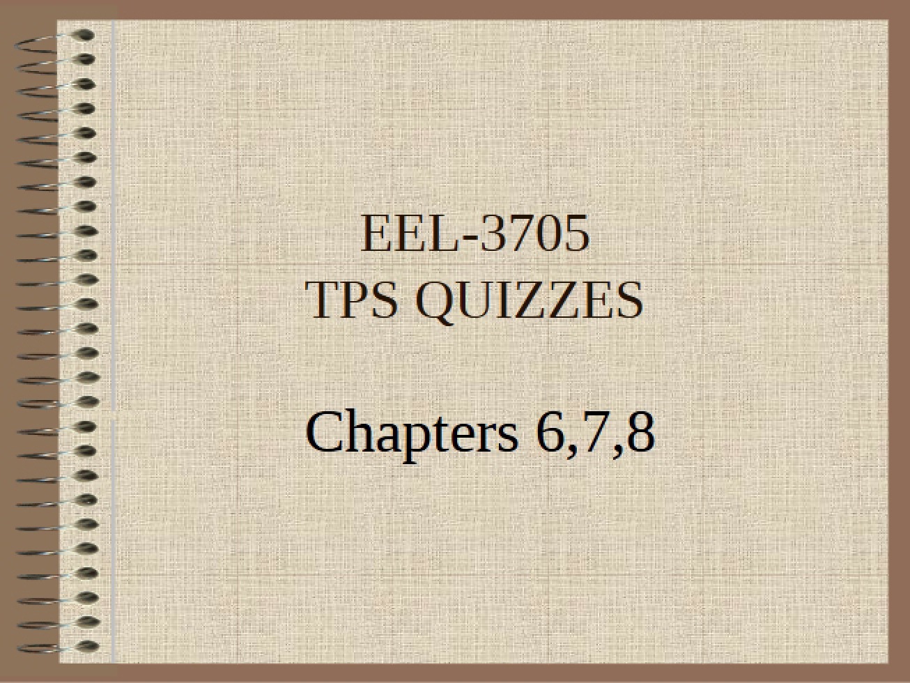 Collection of TPS Quizzes