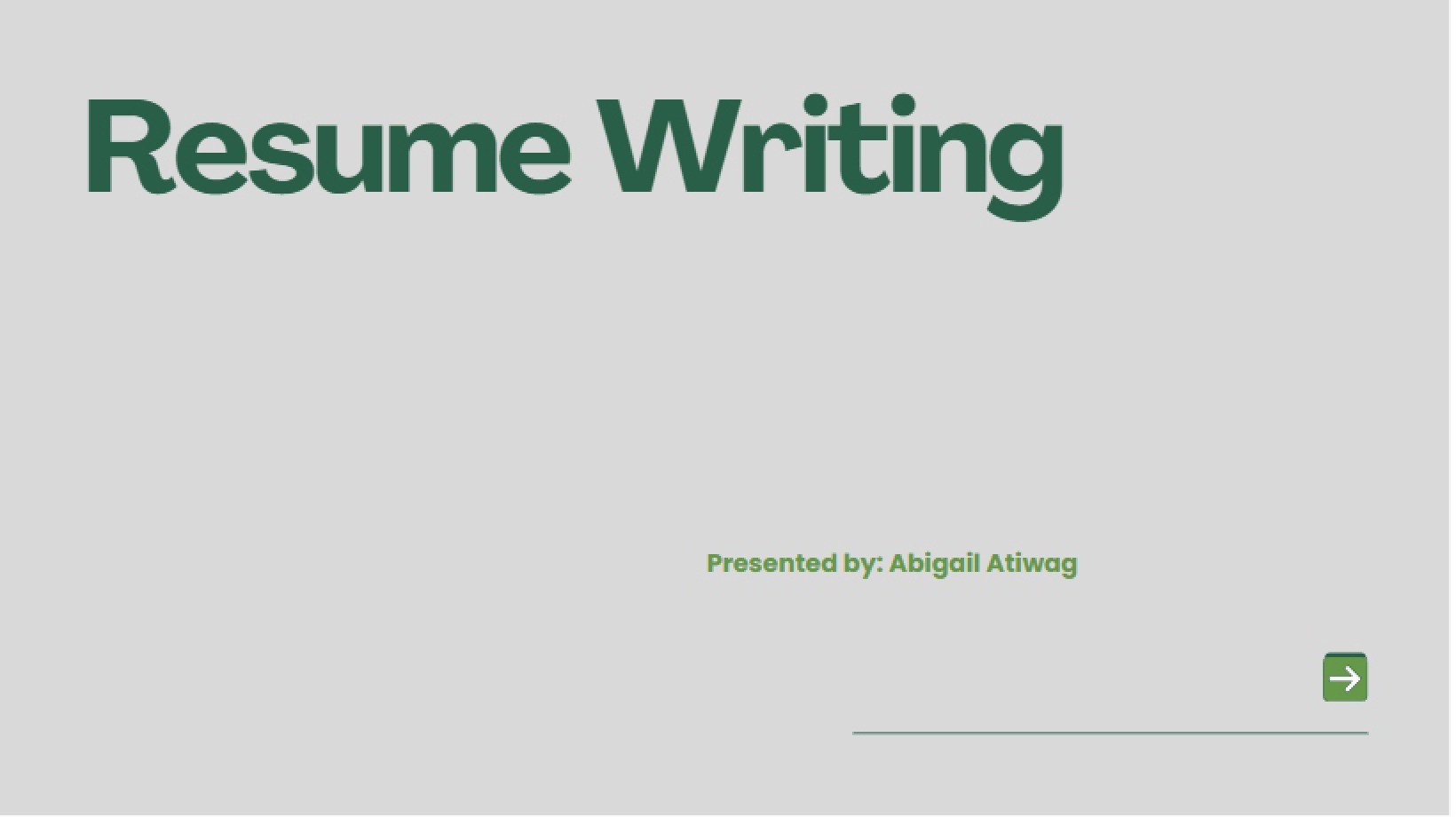 Resume Writing Guide