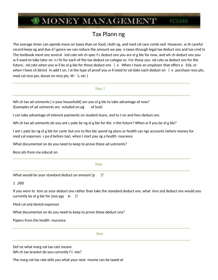 Tax Planning Strategies - Edits