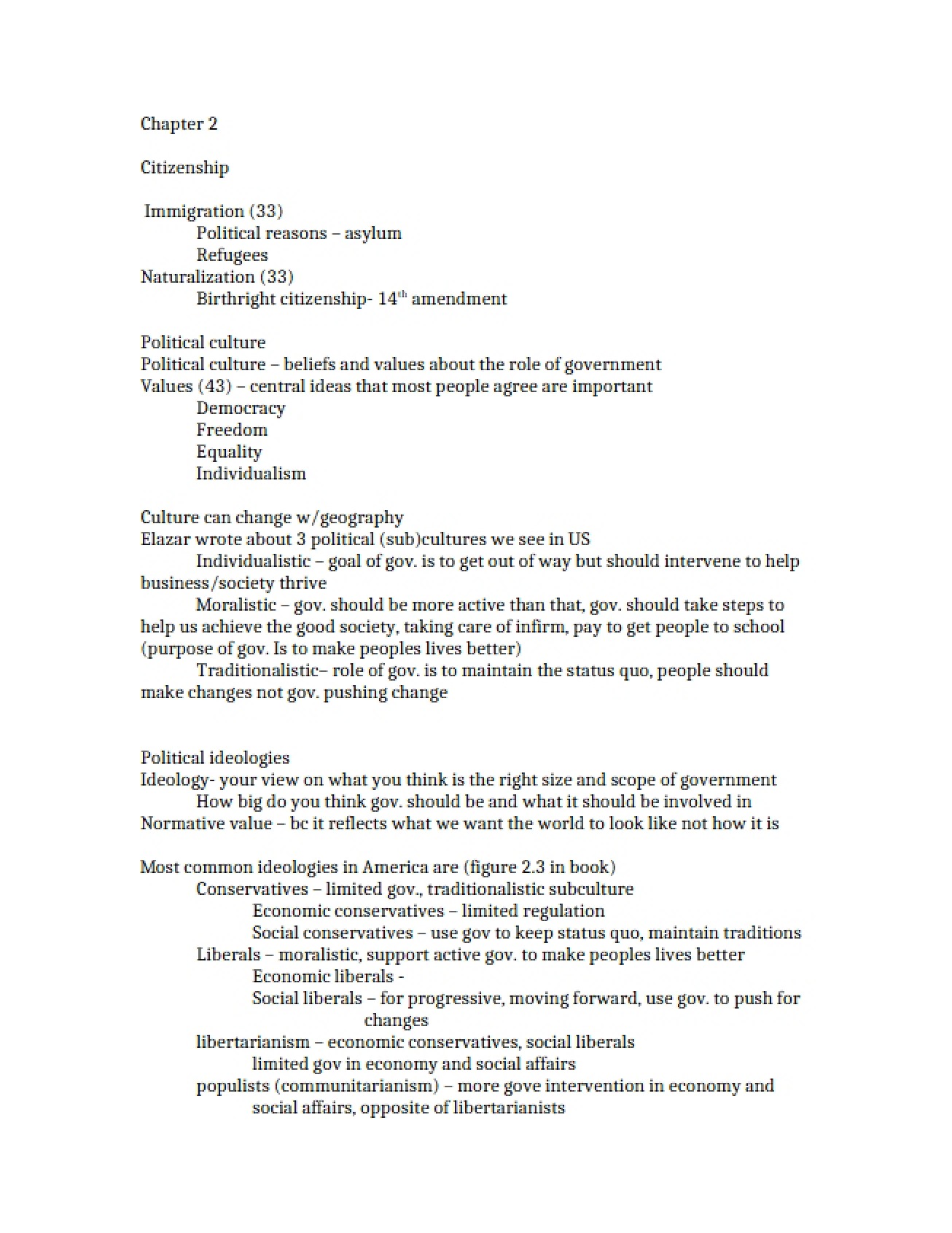Chapter 2 Citizenship in American Politics