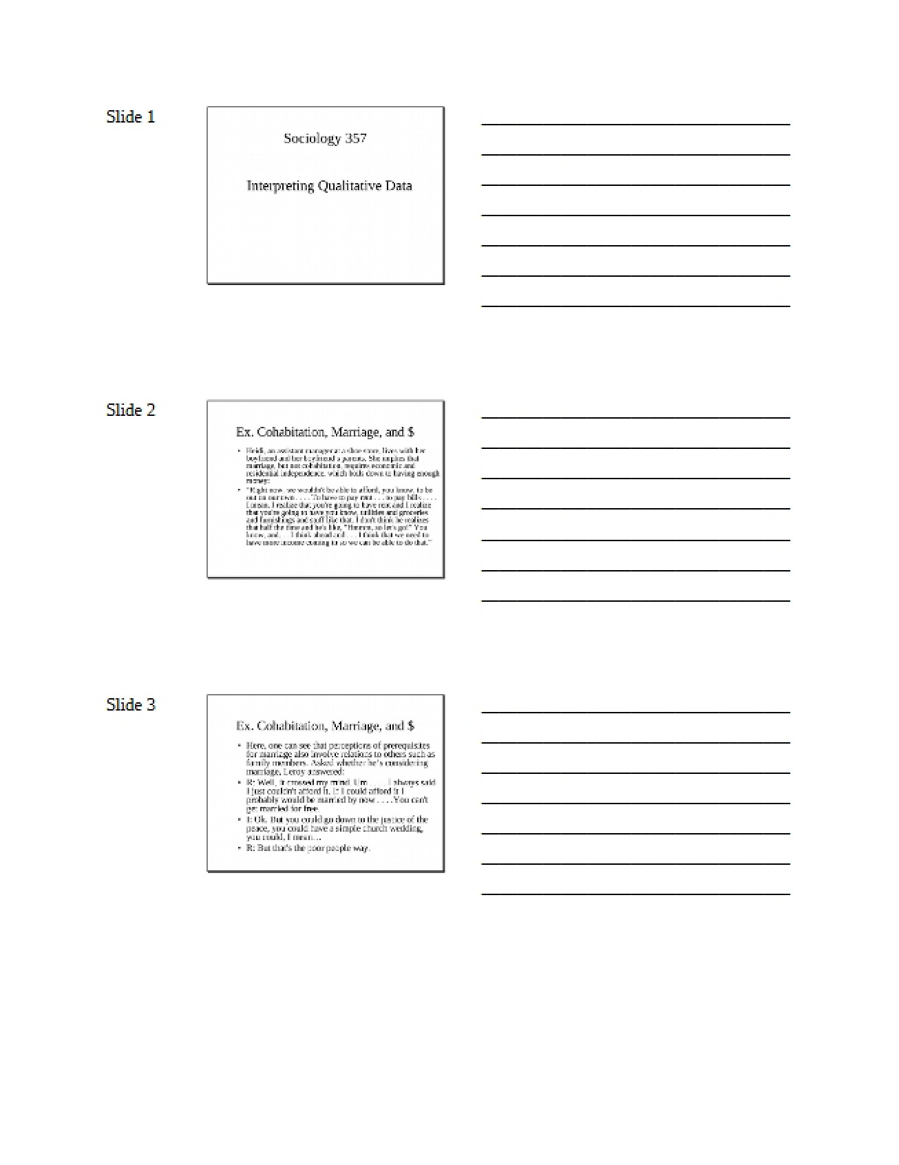 Interpretation of Qualitative Data (Slides 22)
