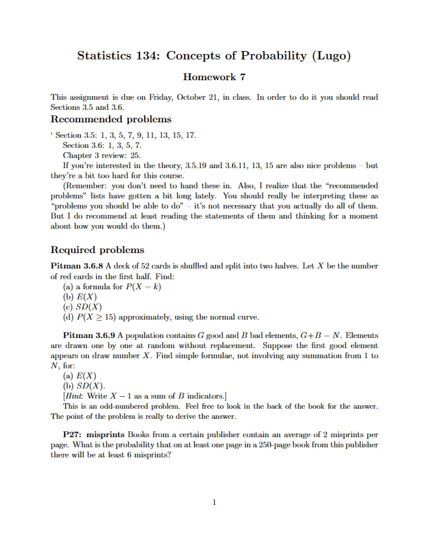 Homework Assignment Seven