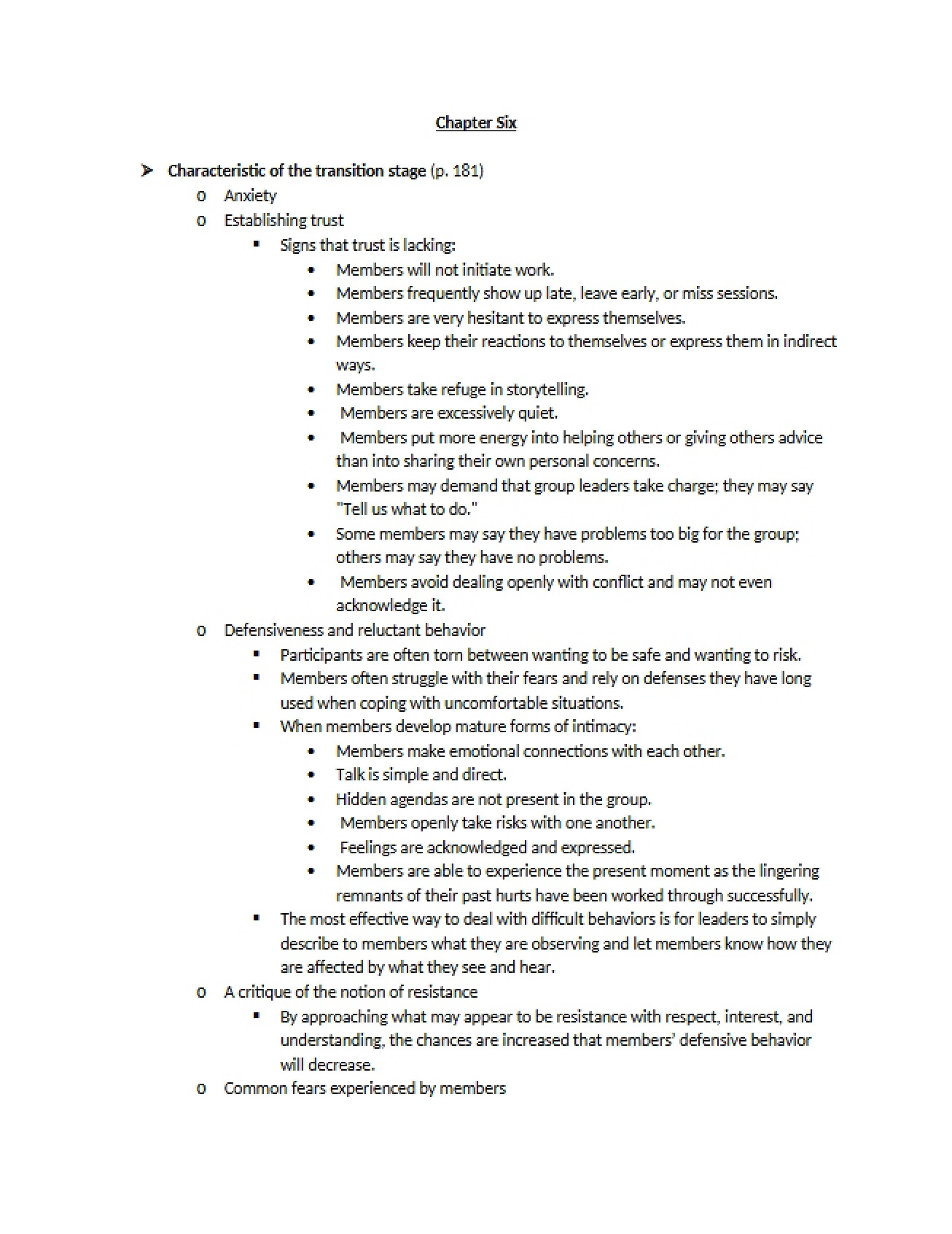 Group Counseling Chapter 6