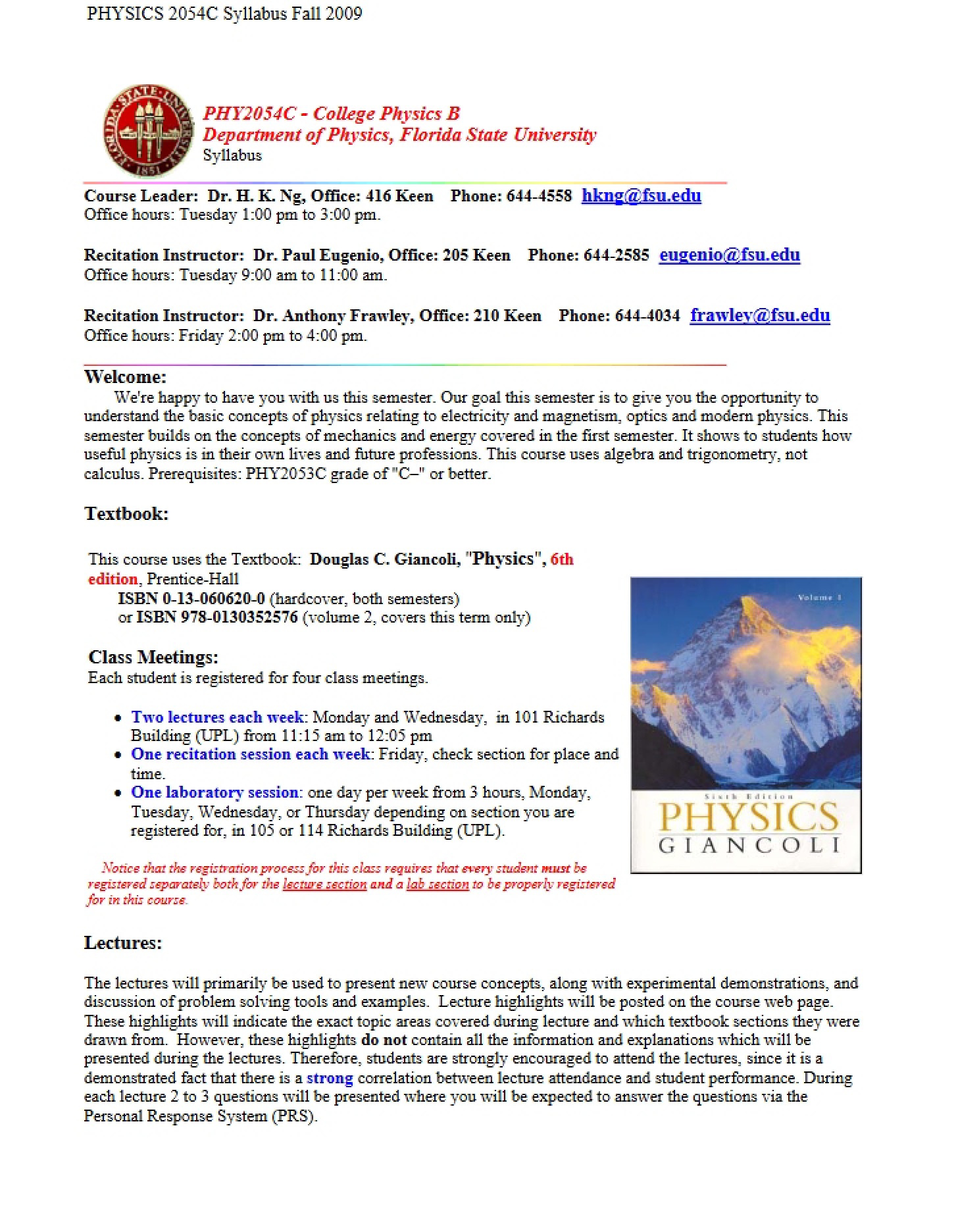 Course Syllabus