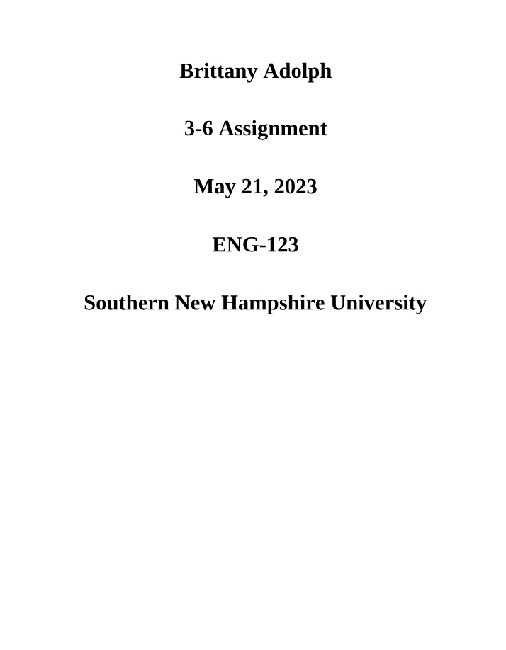 Assignment 3-6