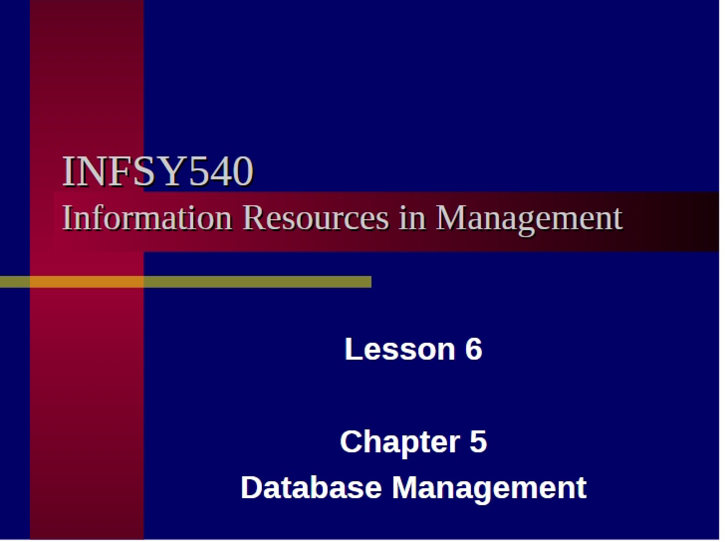 Managing Databases