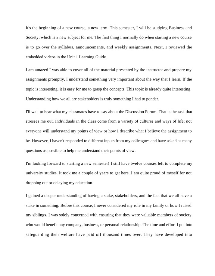 Unit 1 Learning Journal
