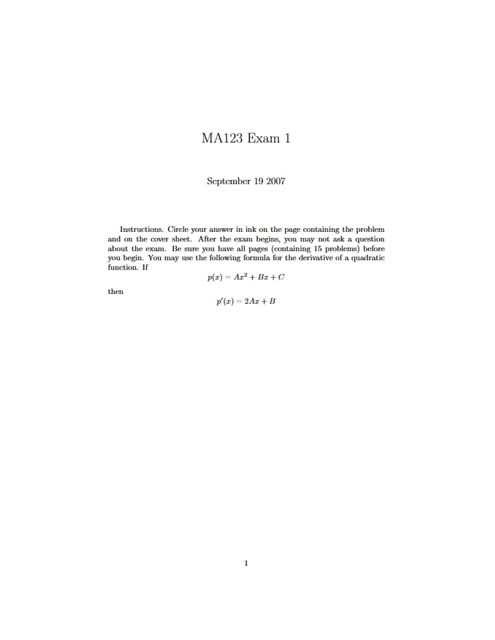 Notes Calculus 123