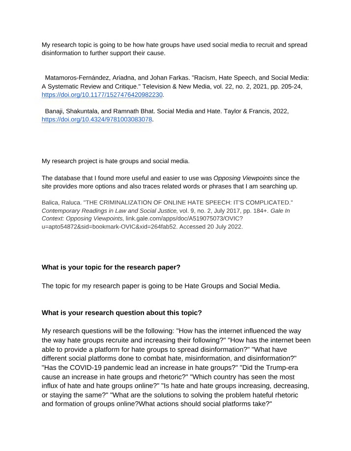 ENGL1A - Research Topic