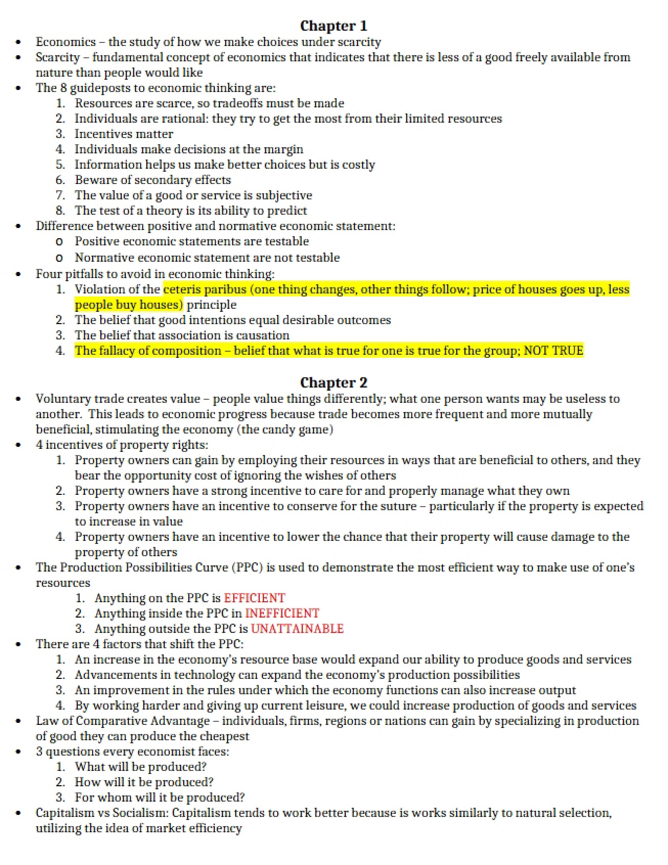 Ninth Set of Notes for Chapter One in Macroeconomics