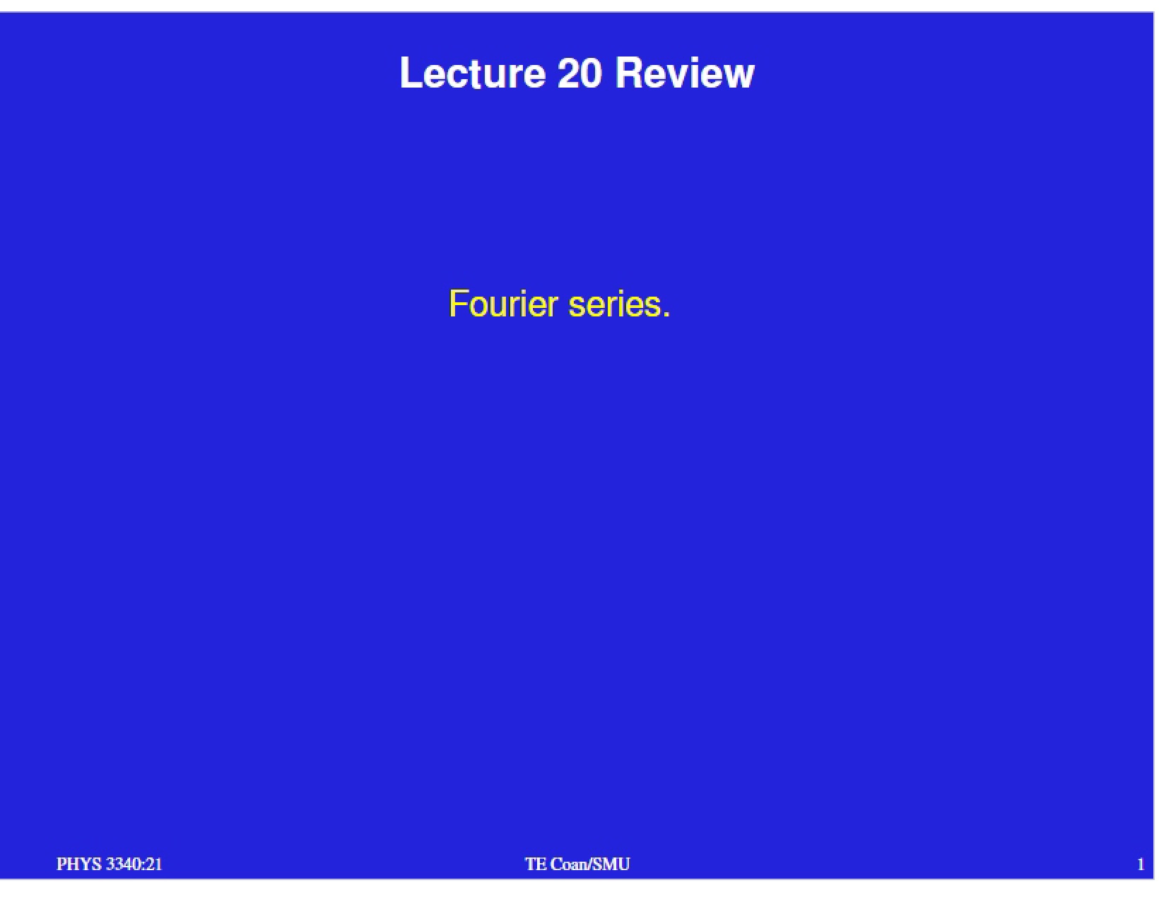 Series of Fourier