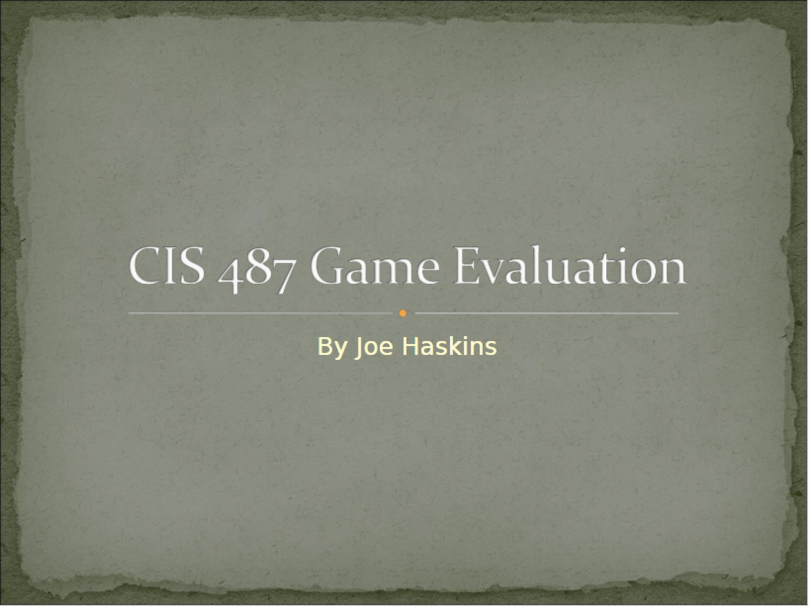 Evaluation Report