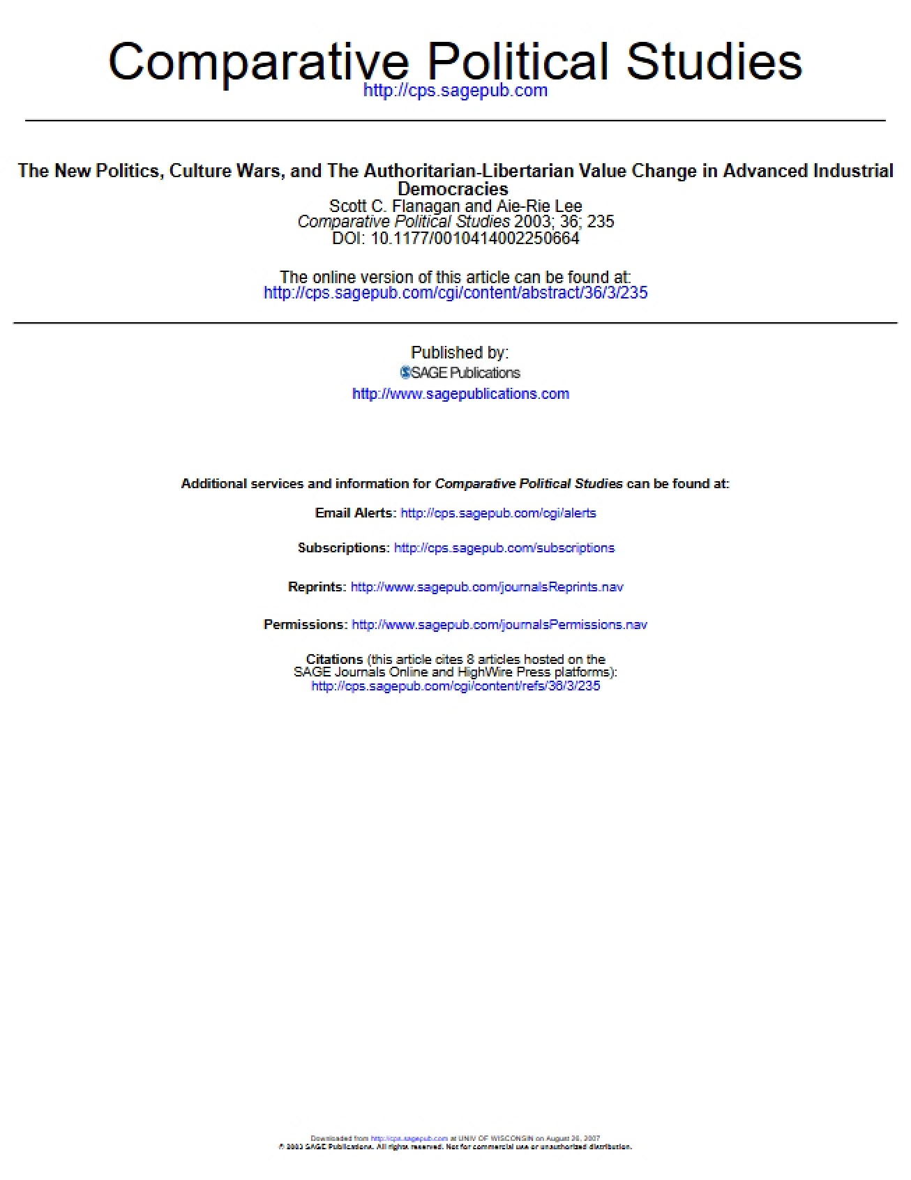 Studies in Comparative Politics