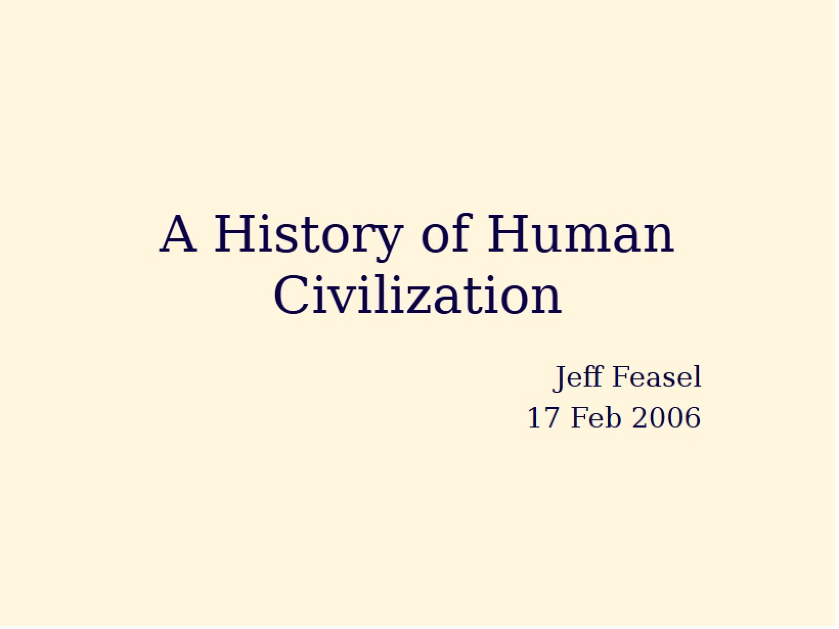 Human Civilization History