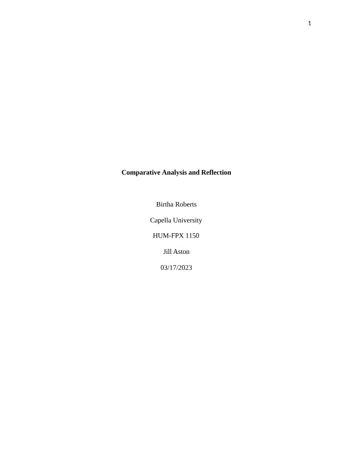 Reflection and Comparative Analysis