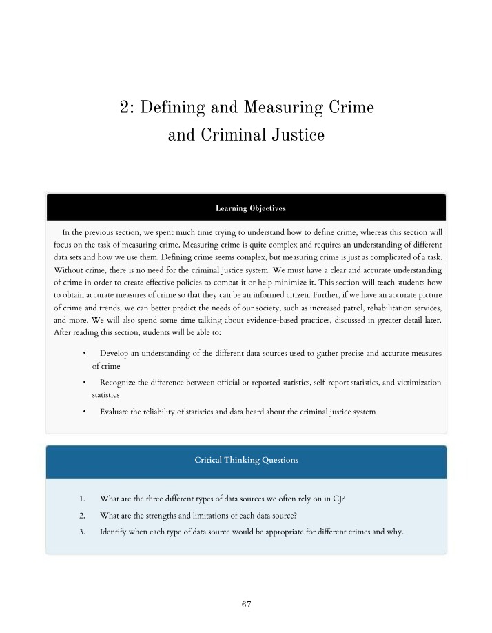 Measuring Crime Data - Sources and Trends