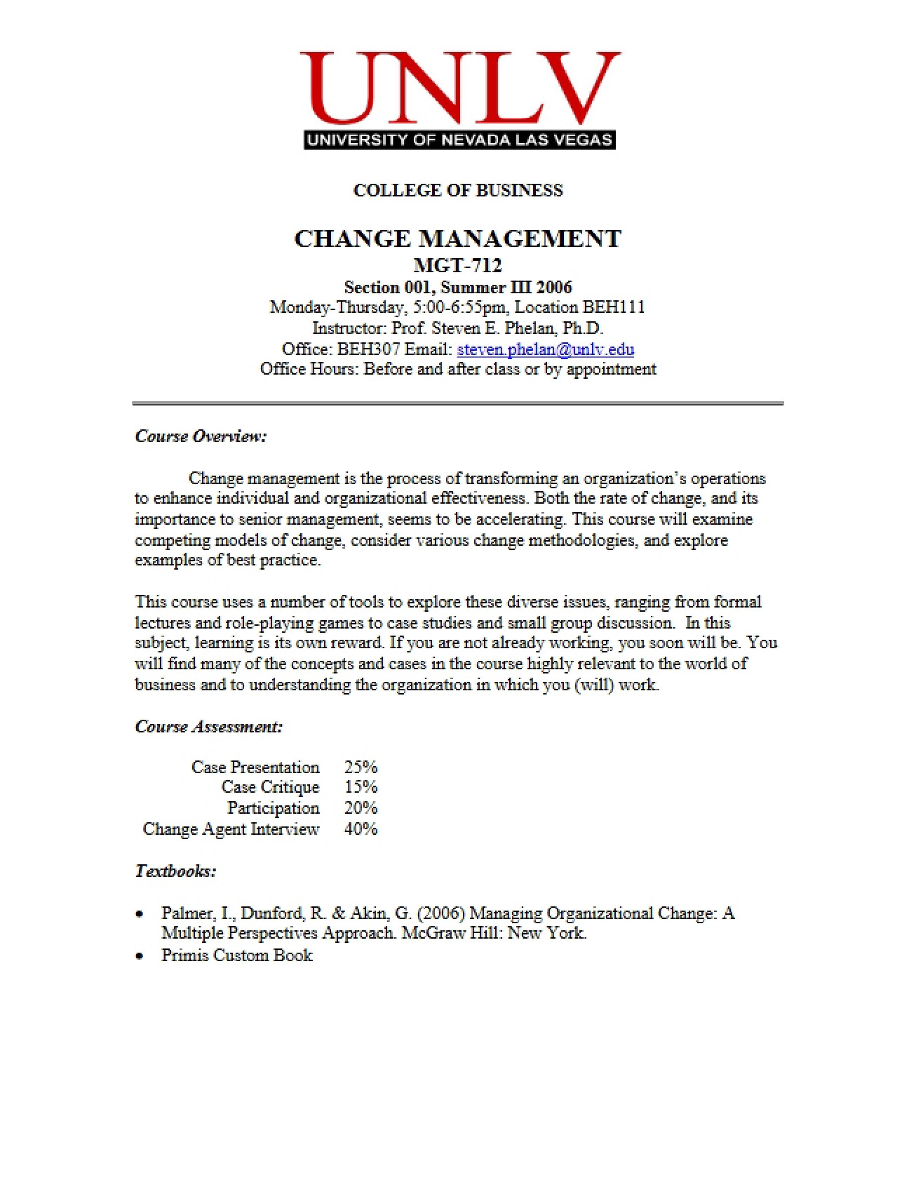 Academic Syllabus
