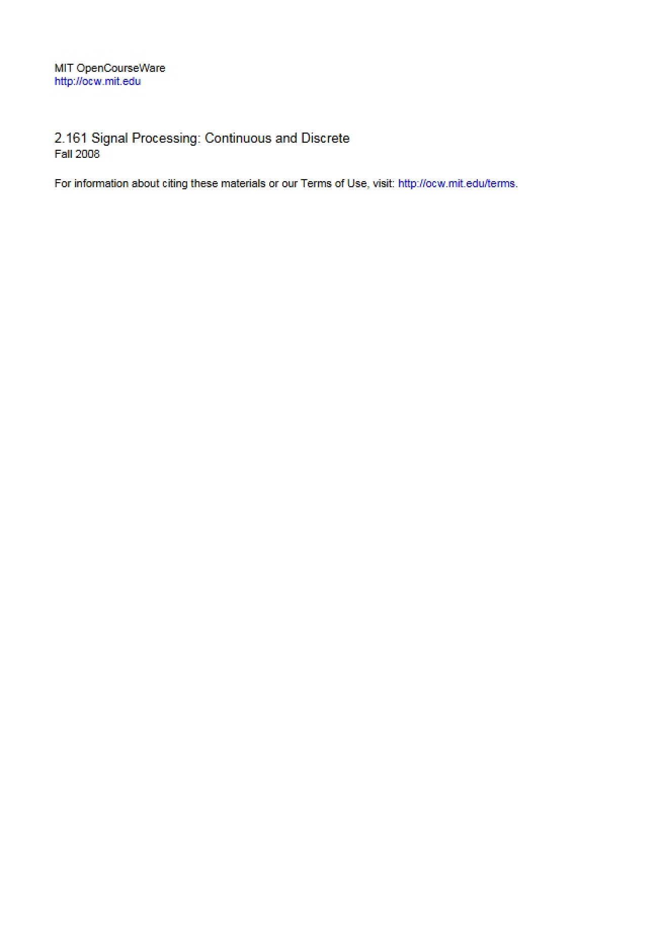 Problem Set 3: Signal Processing