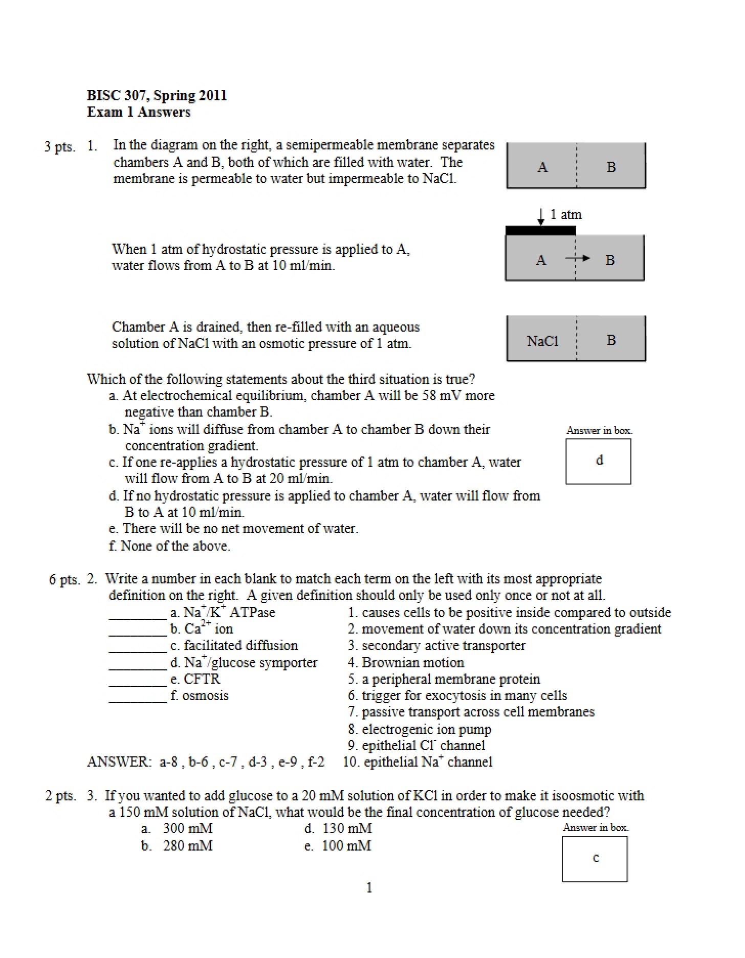 Exam One Spring 2011