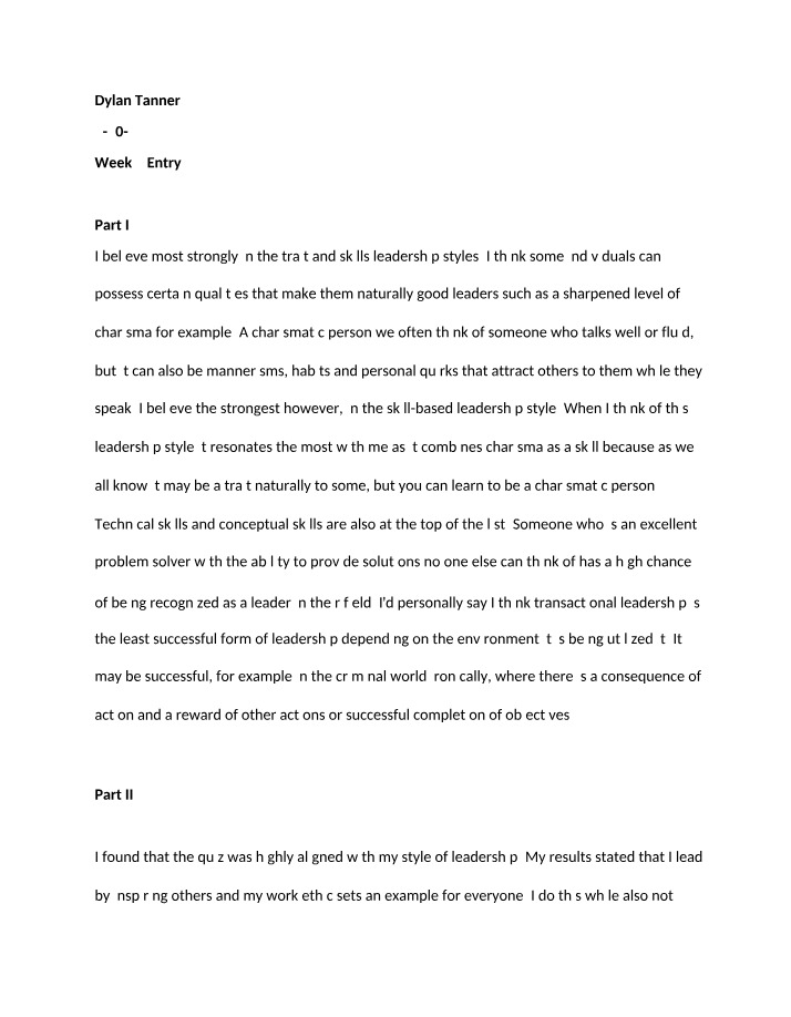 EN261 Reflection - Tanner Week 3