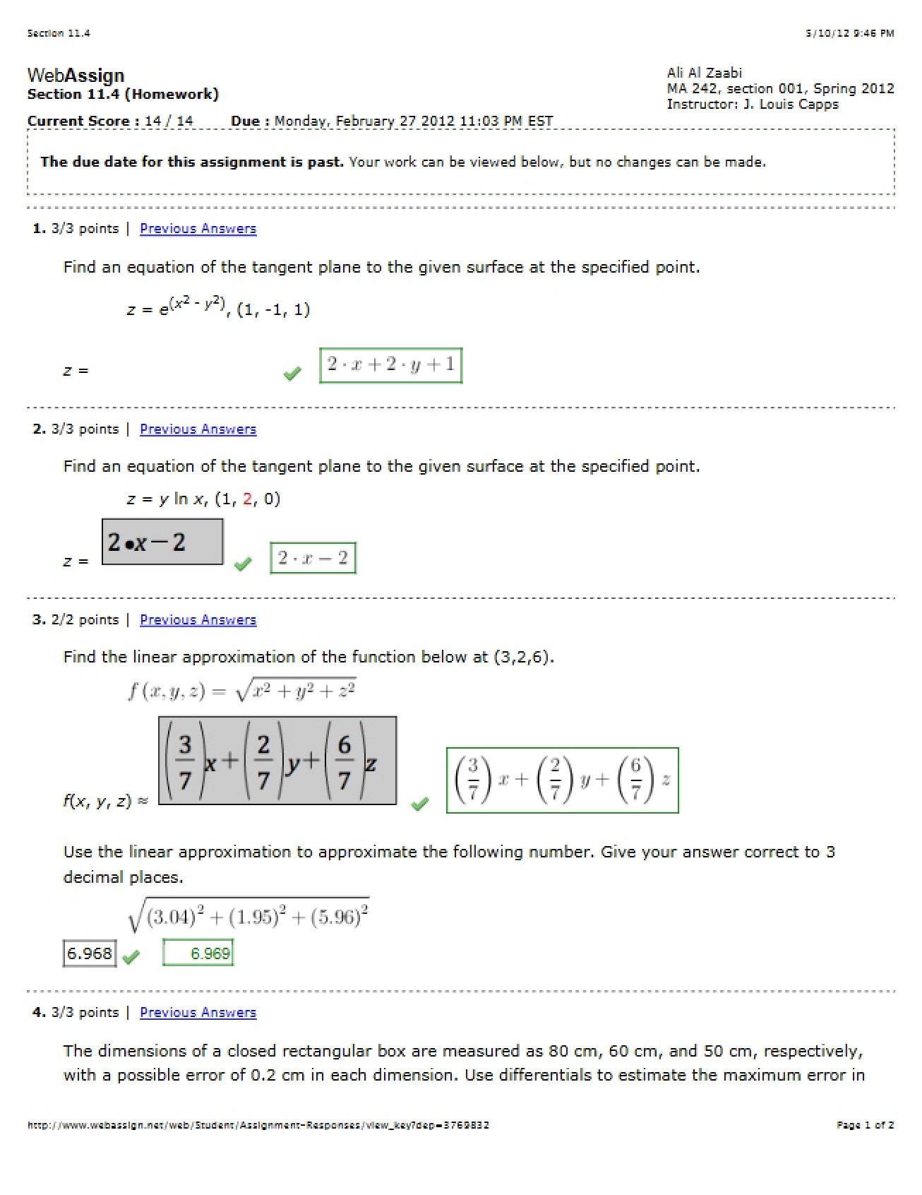 Notes on Section 11.4