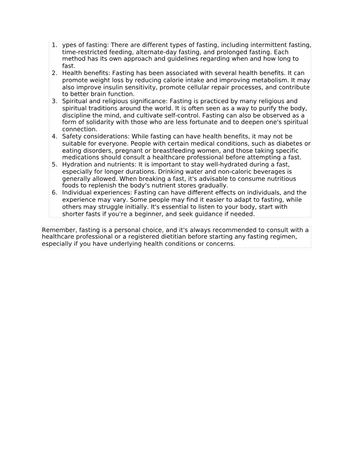 Intermittent Fasting and Time-Restricted Feeding