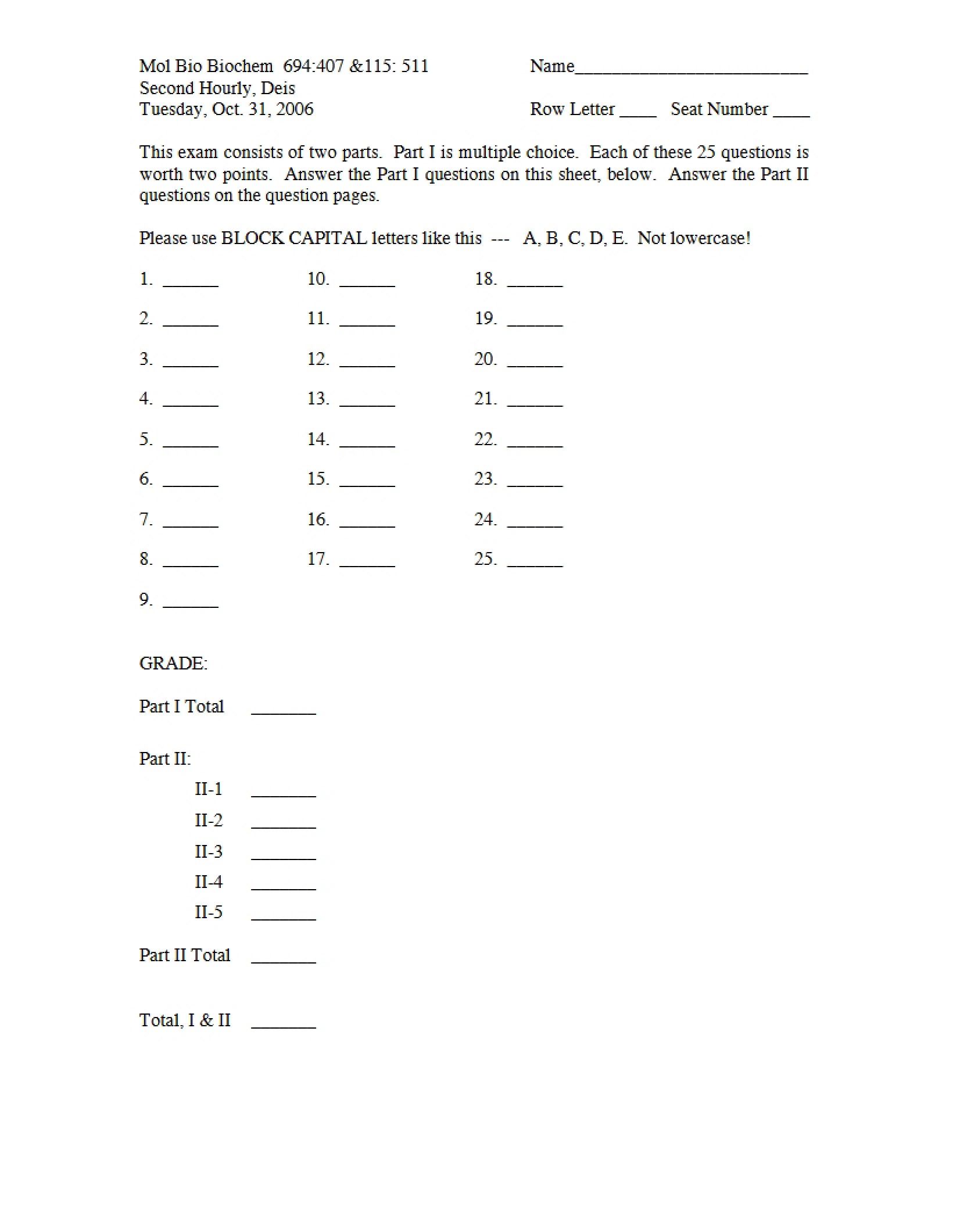 Course Exam