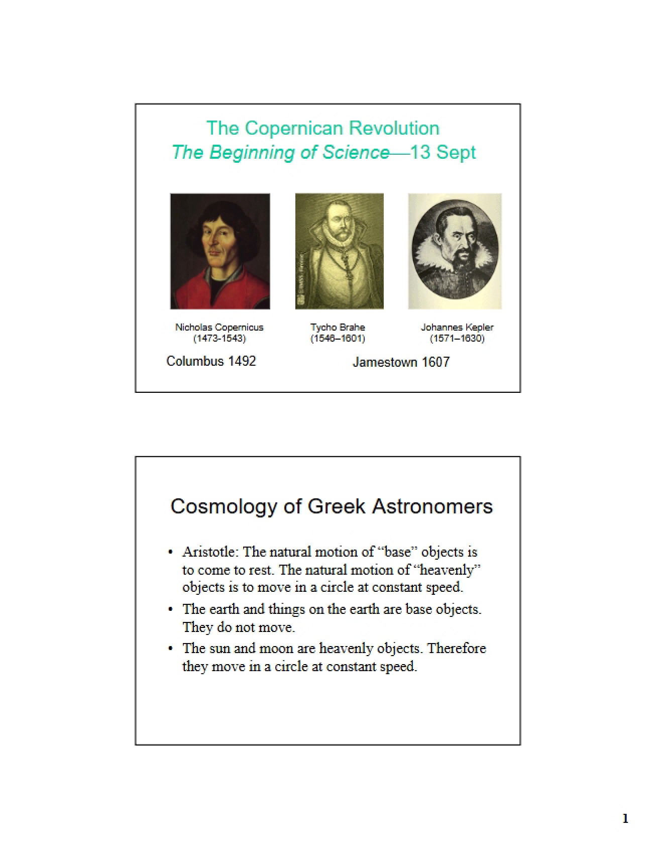 Astronomy Science Lecture Sep 13