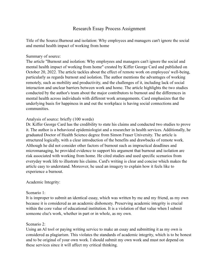 Impact of Remote Work on Isolation and Burnout - Research