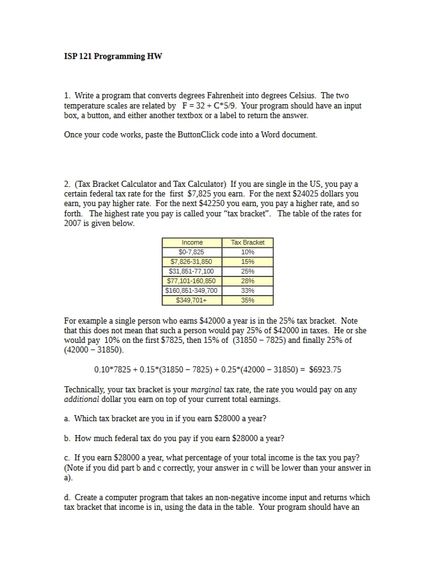 Homework ISP121 Programming