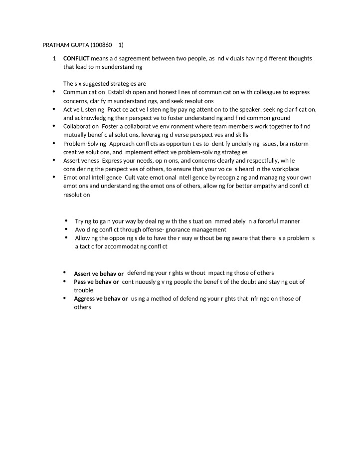 Workplace Conflict Resolution Strategies