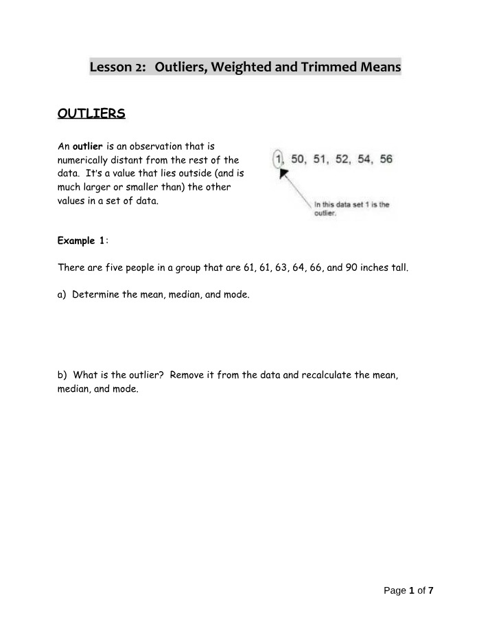 MATH Calculus - Statistics Lesson 2