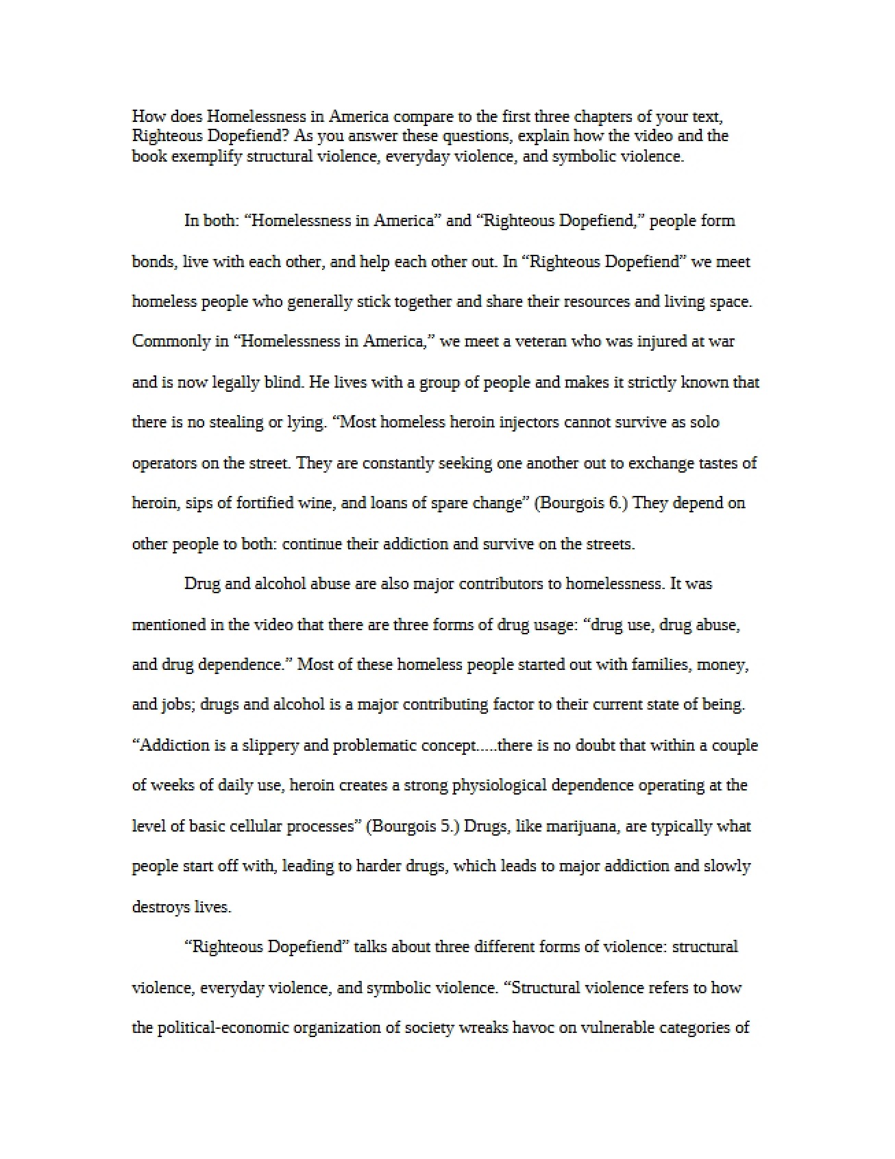 Examination of Homelessness in America