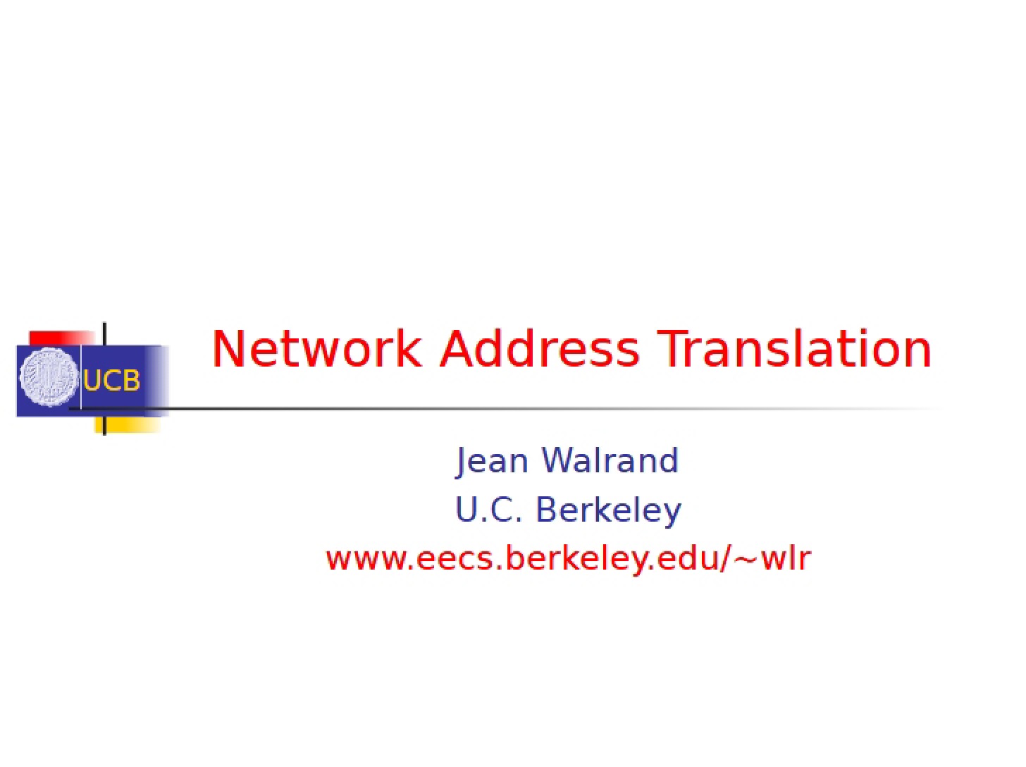 Translation of Network Addresses