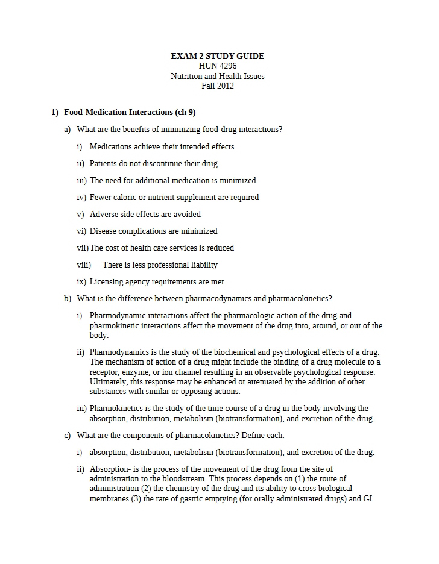 Pharmaceutical and Dietary Conflicts