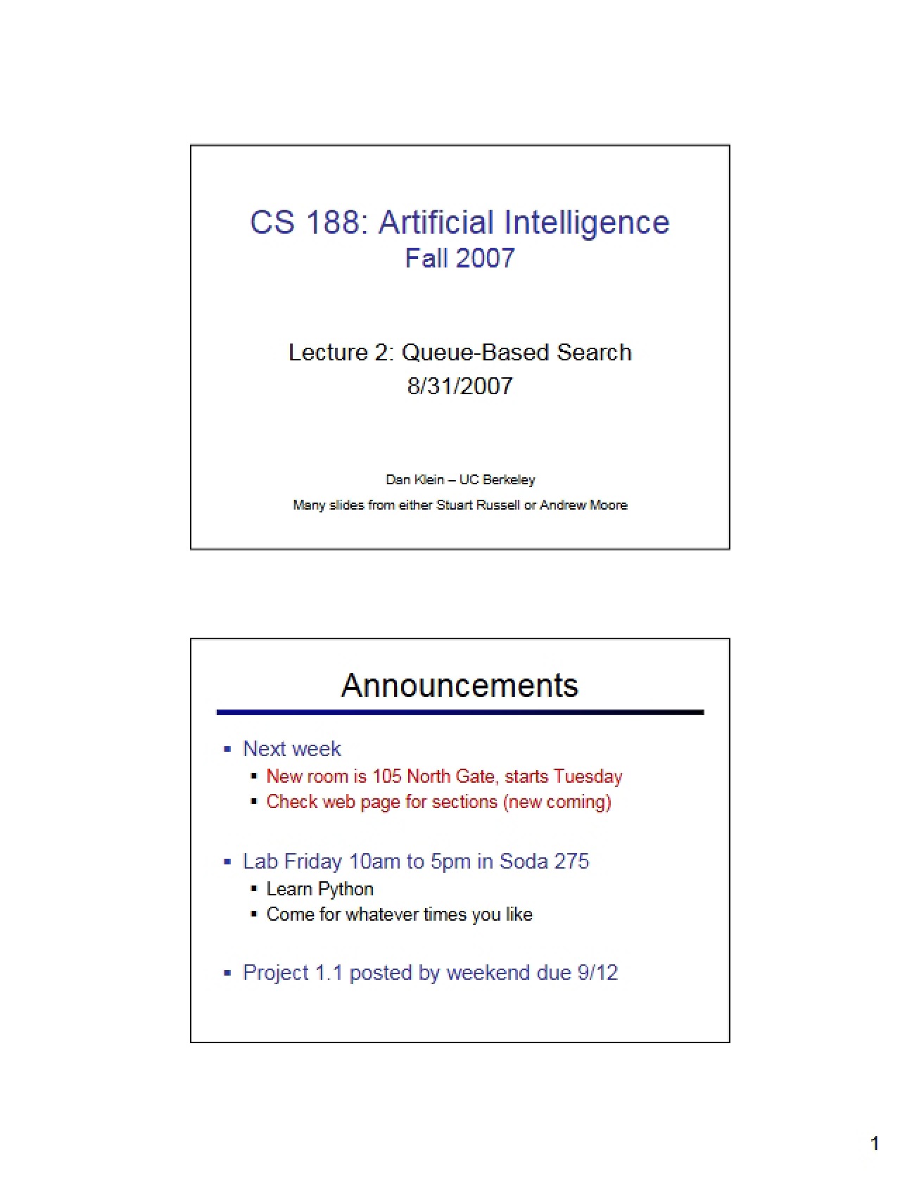 Lecture 2 Search via Queues