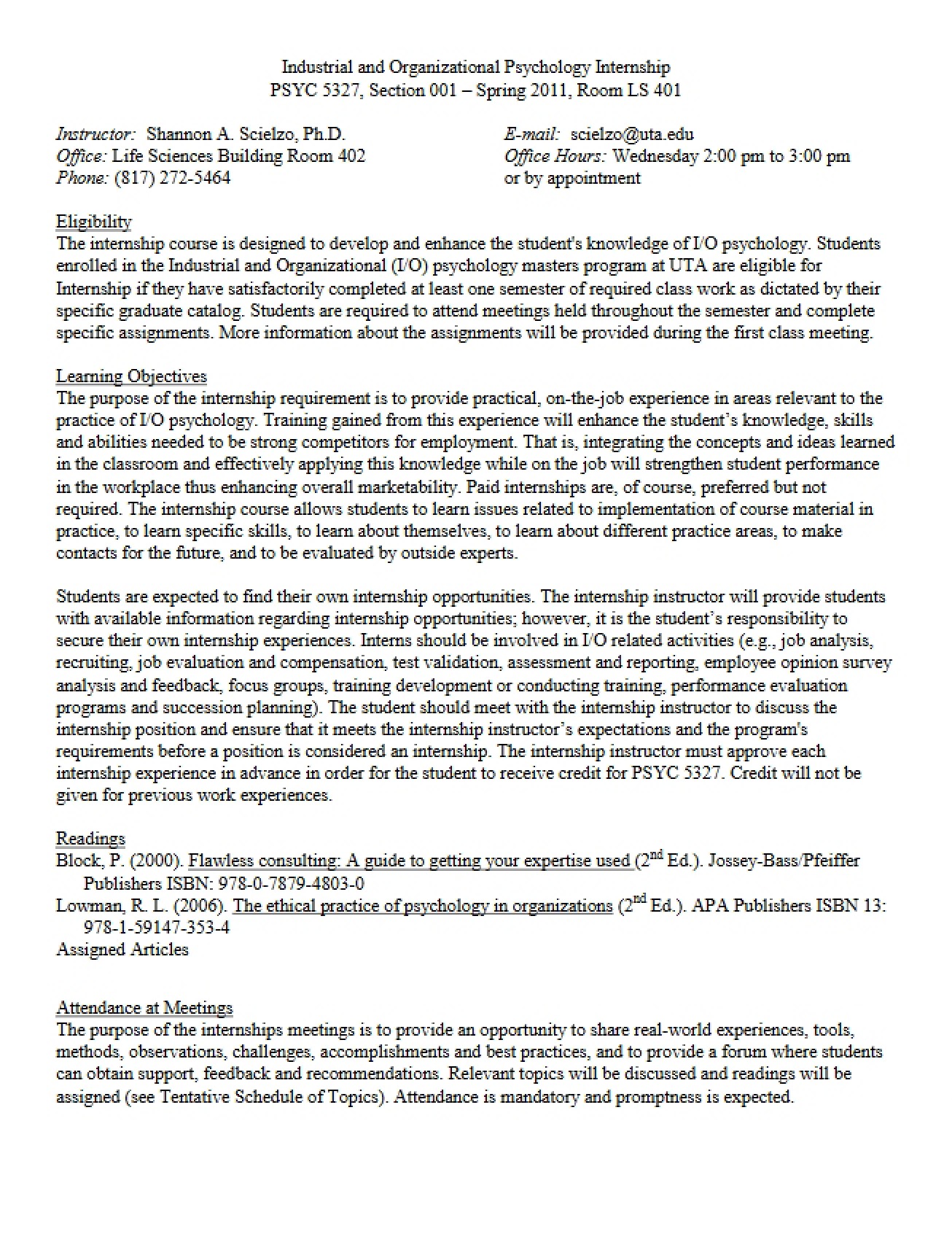 Program Syllabus