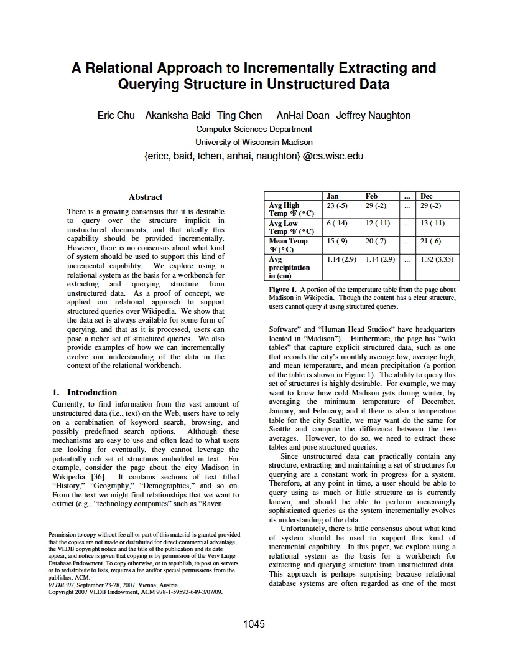 Incremental Extraction via Relational Approach